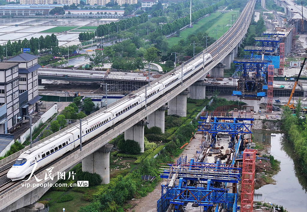 江苏扬州：新建沪宁合高铁建设正酣【4】