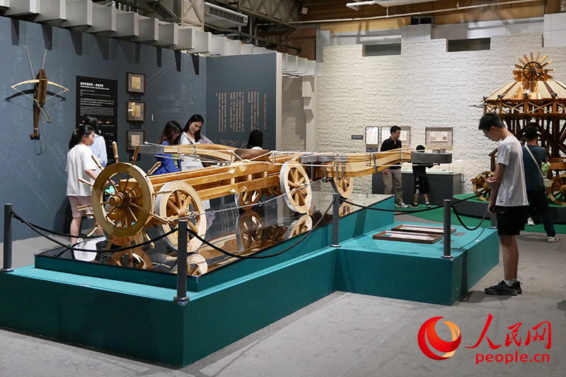 “解密达·芬奇的艺术科技与自然韵律”特展。人民网记者 韦衍行摄